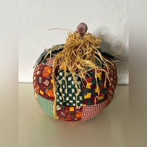 Vintage - 1980's -  MTY International Co. - Patchwork Pumpkin Plush - Stuffed